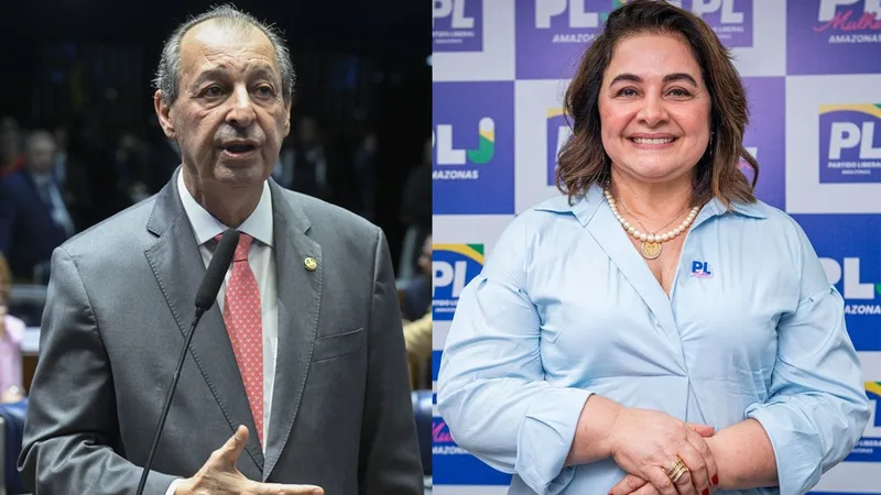 Brasília (DF), 04/10/2026 - Candidatos ao governo do Amazonas. Omar Aziz, Maria do Carmo Seffair