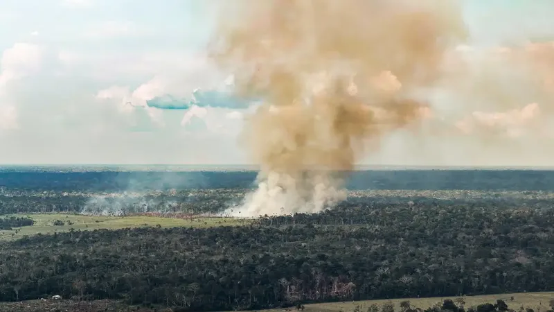 13/10/2026 - Acre -  Fogo, queimadas, incêndios florestais e fumaça ameaçam a floresta amazônica no Acre. Entre Cruzeiro do Sul e Marechal Thaumaturgo, a paisagem revela a pressão sobre a vegetação nativa e a…
