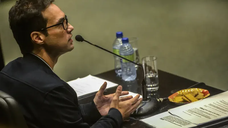Interrogatório do ex-vereador Jairo Souza Santos Junior, o Dr. Jairinho, no Tribunal de Justiça do Estado do Rio de Janeiro