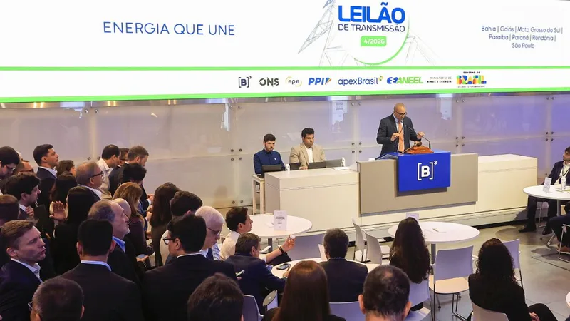 São Paulo (SP), 30/10/2026 – B3 faz, na sexta, leilão de energia ligado a Aneel. Há investimentos de R$ 8,9 bilhões