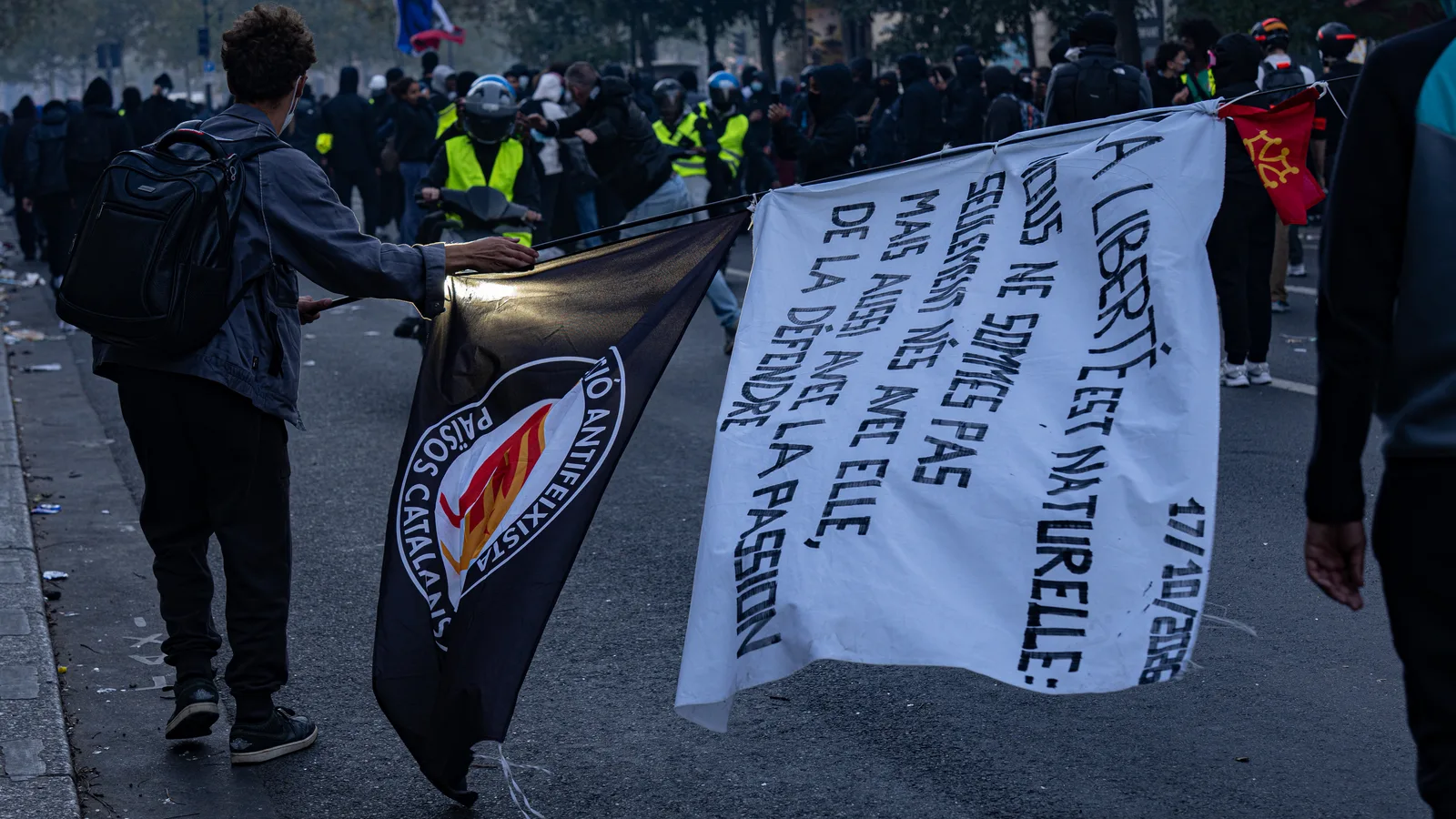 Manifestação em Paris