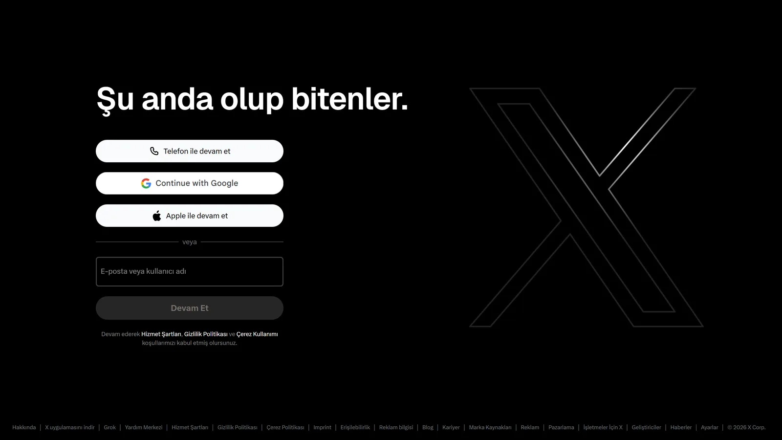 Logotipo da rede social X