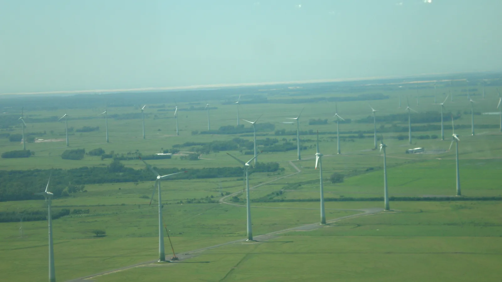 Parque eólico no Nordeste do Brasil