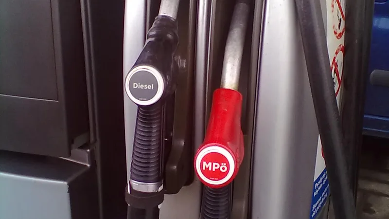 Bomba de combustível em um posto de gasolina