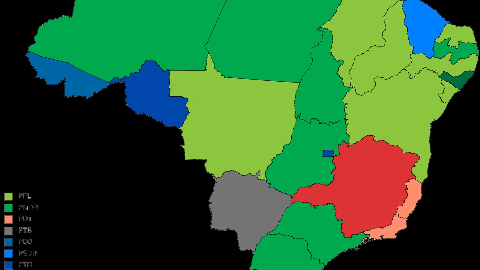 Mapa do Brasil com as regiões do país