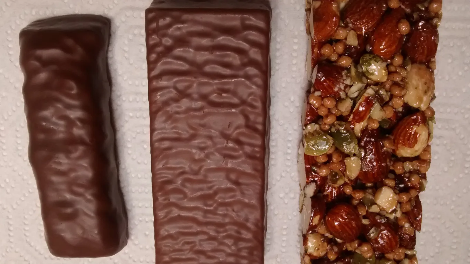 Barras de proteína sobre superfície