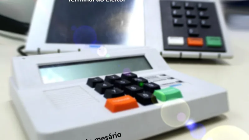 Urna eletrônica usada em eleições brasileiras