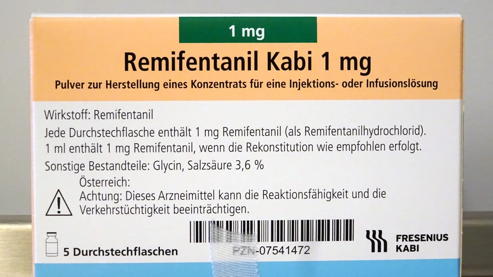 Frasco de medicamento injetável