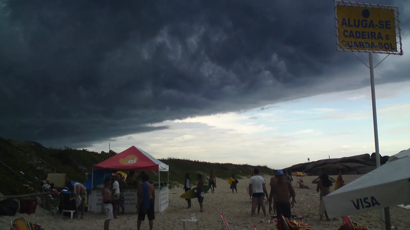 Tempestade com chuva forte