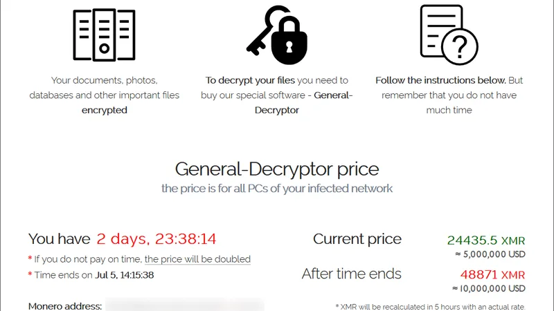 Computador com código de ataque hacker